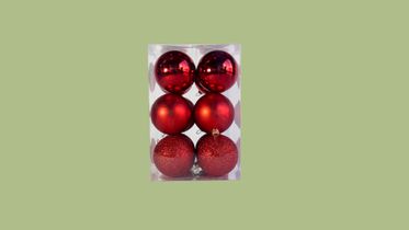 Julekugler rød 6 cm